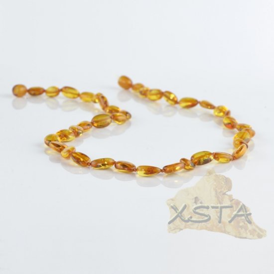 Baltic amber necklace cognac